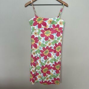 Boden Linen Floral Dress
